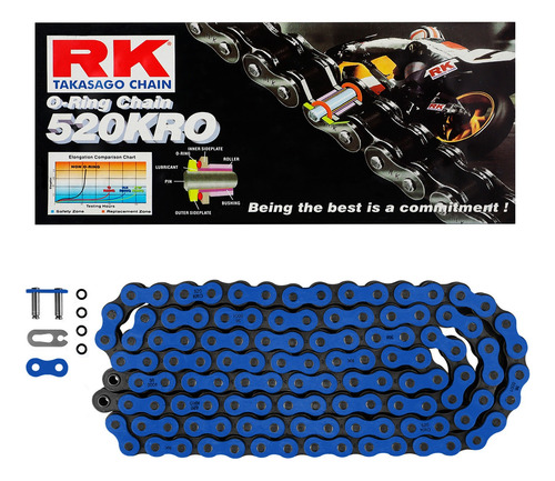 Cadena Transmision Rk 520 X 118 Oring Moto Cross Enduro