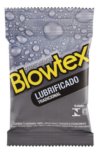 Preservativo Camisinha Lubrificado Tradicional 3un Blowtex