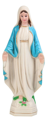 Santísima Virgen María Estatuilla De Pie 10cm Abrigo Azul
