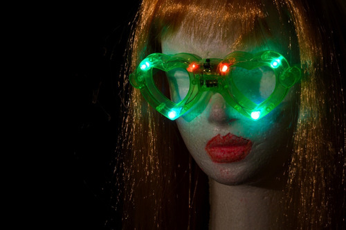 Imagen 2 de 9 de Lentes Cotillón 6 Leds Pack X 10 Unidades