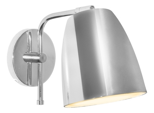 Lampara Pared Aplique Deco Moderno Spot Cromado Luz Led E27 Estructura Cromo