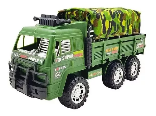 Brinquedo Carreta A Fricção Caminhão Militar Camuflado