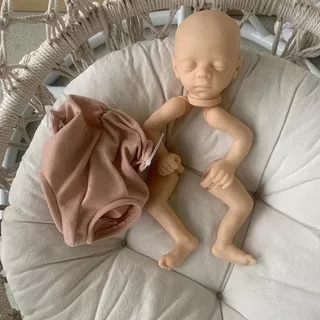 Kids Lifelike Reborn Baby Dolls Girl Blank Full Vinyl Body D