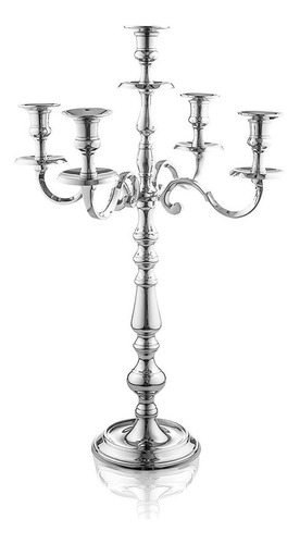 Klikel Candelabro Tradicional De Plata De 16.0 in, 5 Velas 