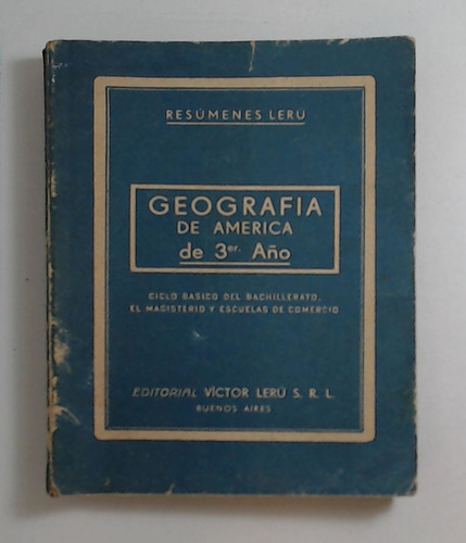 Geografia De America De 3er Año - Aa. Vv