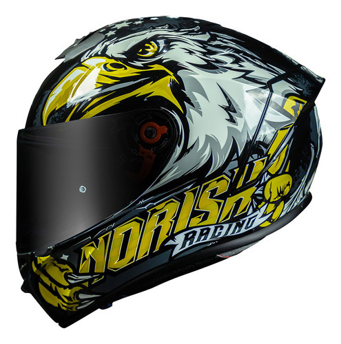 Capacete Fechado Para Motociclista Norisk Supra Aguila Cor Ouro Tamanho do capacete 56/S