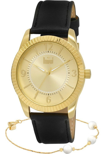 Relógio Dumont Feminino Du2035lnq Dourado + Linda Pulseira