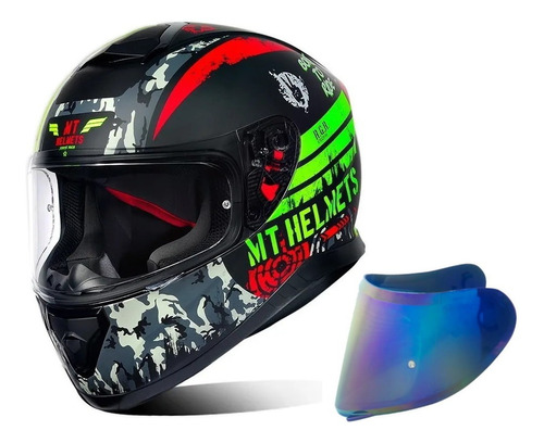 Capacete Mt Thunder 3 Ray Fosco + Viseira Extra