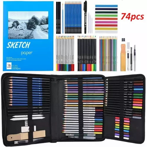 Set De Arte Profesional 30 Lapices Colores Dibujo Kit