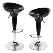 Comprar Banquetas Alta Premium X2 Taburete Desayunador Cocina Acabado De La Estructura Cromado Color X2 Negras