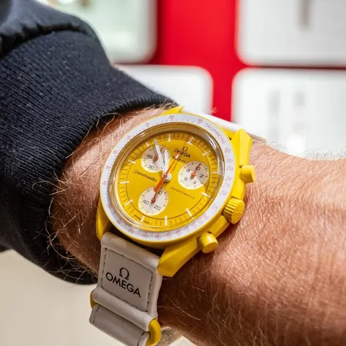 Relógio Swatch X Omega Moonswatch Speedmaster Sun Crono
