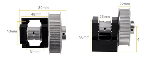 Bloco De Movimento Completo Com Polia 24/72 Dentes - 3m