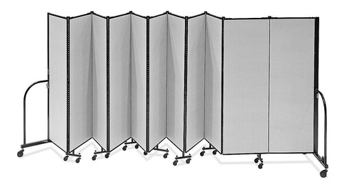 Mamparas Divisorias Portátiles - 11 Paneles, 1.8 M, Grises