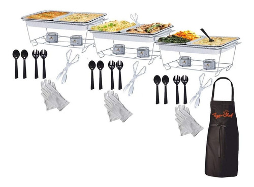 Tiger Chef Chafing Dish Buffet Set Disposable - Full Size...