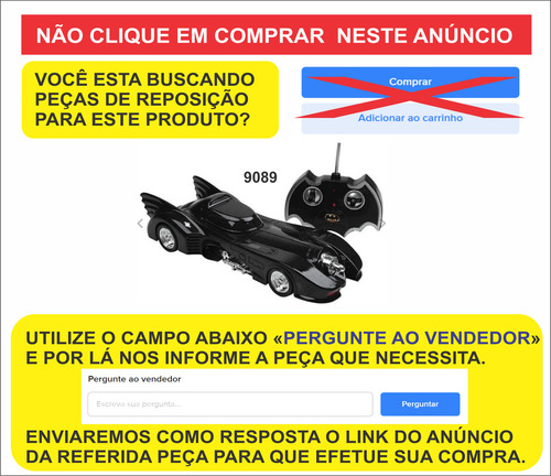 Batmóvel 9089 - Batman Returns - Peças De Reposição