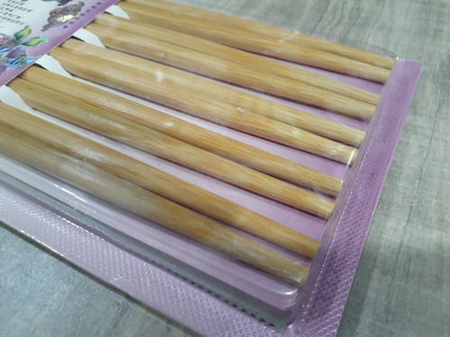 Imagen 3 de 6 de Palitos De Sushi Chinos Palillos Reutilizables Bambú 10pares