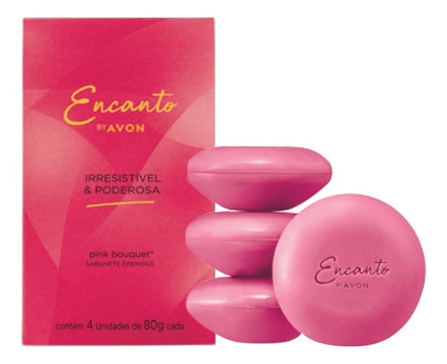 Sabonete Em Barra Pink Bouquet 4x80g Avon