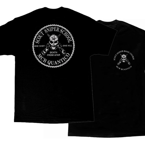 Camiseta Scout Sniper School Quantico Va Del Cuerpo De Marin