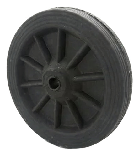 2x Roda 30cm Pneu Maciço C/ Furo Passante P/ Carrinho Cargo