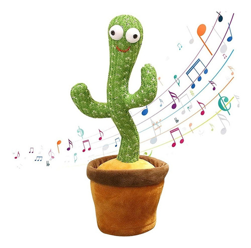 Juguete De Cactus Luminoso Baila Canta Y Repite Voz Tik Tok