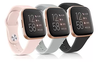 3 Pack Silicone Bands Compatible With Fitbit Versa 2 Ba...