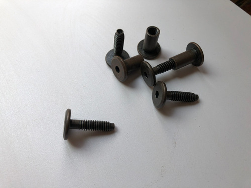 Tornillo Union Para Mueble Gabinetes 100pz 25mm ¼'' Cobre An