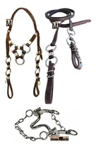 Comprar Kit Cabeçada 3 Argolas + Rédea 4 Argolas + Freio Para Cavalo