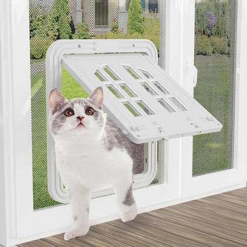 Puerta Mosquitera Para Gatos Con Solapa De Apertura,