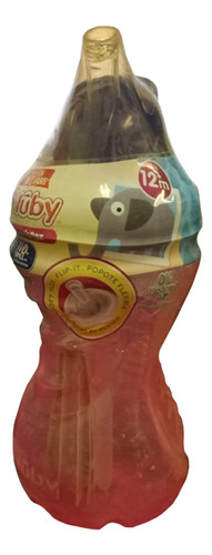 Vaso Flip It Popote Nuby 12oz Rosa