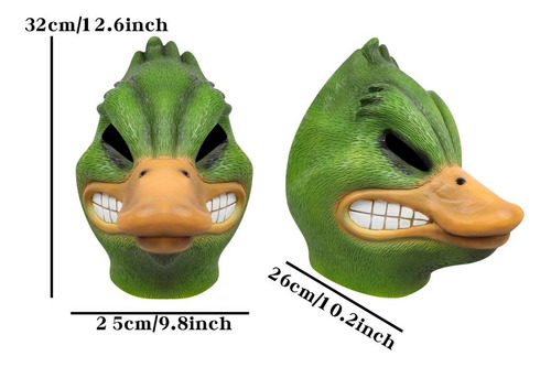 Cubierta Facial De Halloween 2022 Angry Duck Latex, Divertid