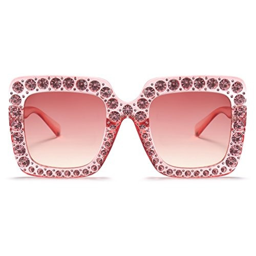 Armear Lujo Bling Crystal  Gafas De Sol Oversize Mujer Cuadr