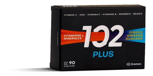 102 Plus Antioxidante Suplemento Dietario X 90 Comprimidos
