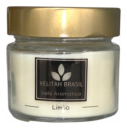 Imagem 1 de 4 de Vela Aromática Premium Limão 140g 30h Aromatizada Perfumada