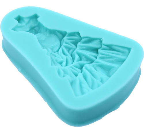 3 Moldes Silicón Fondant Resina Repostería Juego De Vestidos Color Azul