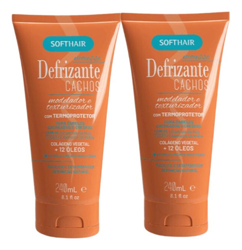 Kit 2 Defrizante Cachos 240ml Softhair