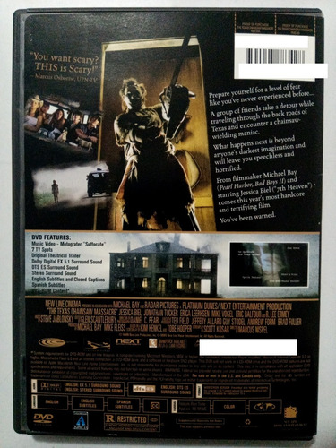 La Masacre De Texas De Marcus Nispel Dvd Importada Dvd (Usado)