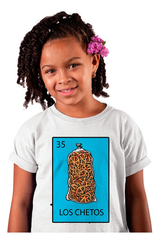 Playera Infantil Estampada Cartas Panda Loteria  Los Chetos