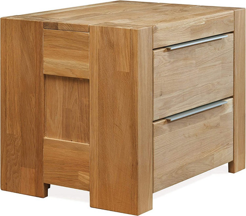 Imagen 6 de 7 de Mesa De Noche Madera 100% Maciza De Roble Ref: Maciza106