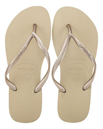 Ojotas Havaianas Slim Originales Mujer Tira Fina - Olivos