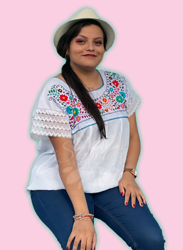 Blusa Artesanal Corrugada Mexicana A Mano