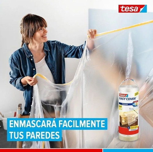 Imagen 6 de 9 de 3u. Cobertor Protector Easy Cover Tesa- 2en1- Film 33m+cinta