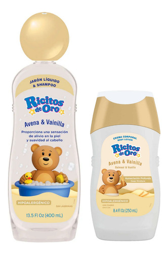 Kit Ricitos De Oro - Shampoo Y Crema Corporal De 250ml