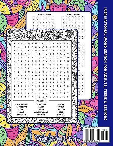 Inspirational Word Search For Adults, Teens And Seni, de Press, Pretty Puz. Editorial Independently Published en inglés