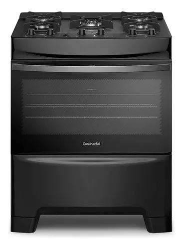 Fogao 5 Bocas Continental Preto Fc5gb Bivolt
