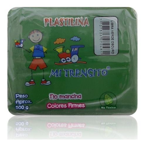 Plastilina En Barra Mi Trensito Verde Oscuro 500gr  *1 Und