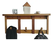 Comprar Perchero Perchas Repisa Estante Pared  Nordico Madera Maciza