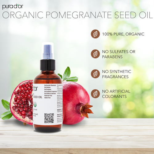 Aceite De Granada Pura D'or 120 Ml 100% Puro Usda Organic