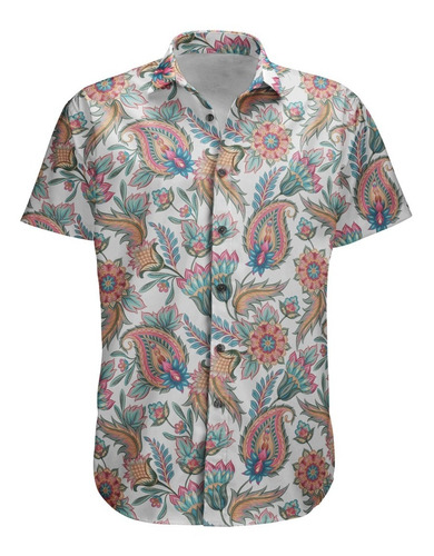 Camisa Botão Floral Summer Color Oriental Cult Hype Yakuza