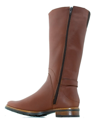 Imagen 3 de 5 de Bota Ecuestre Alta De Piel Giusto Para Dama Comoda Mod 15111
