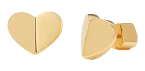 Kate Spade Aretes Corazón Dorados Originales | Meses sin intereses